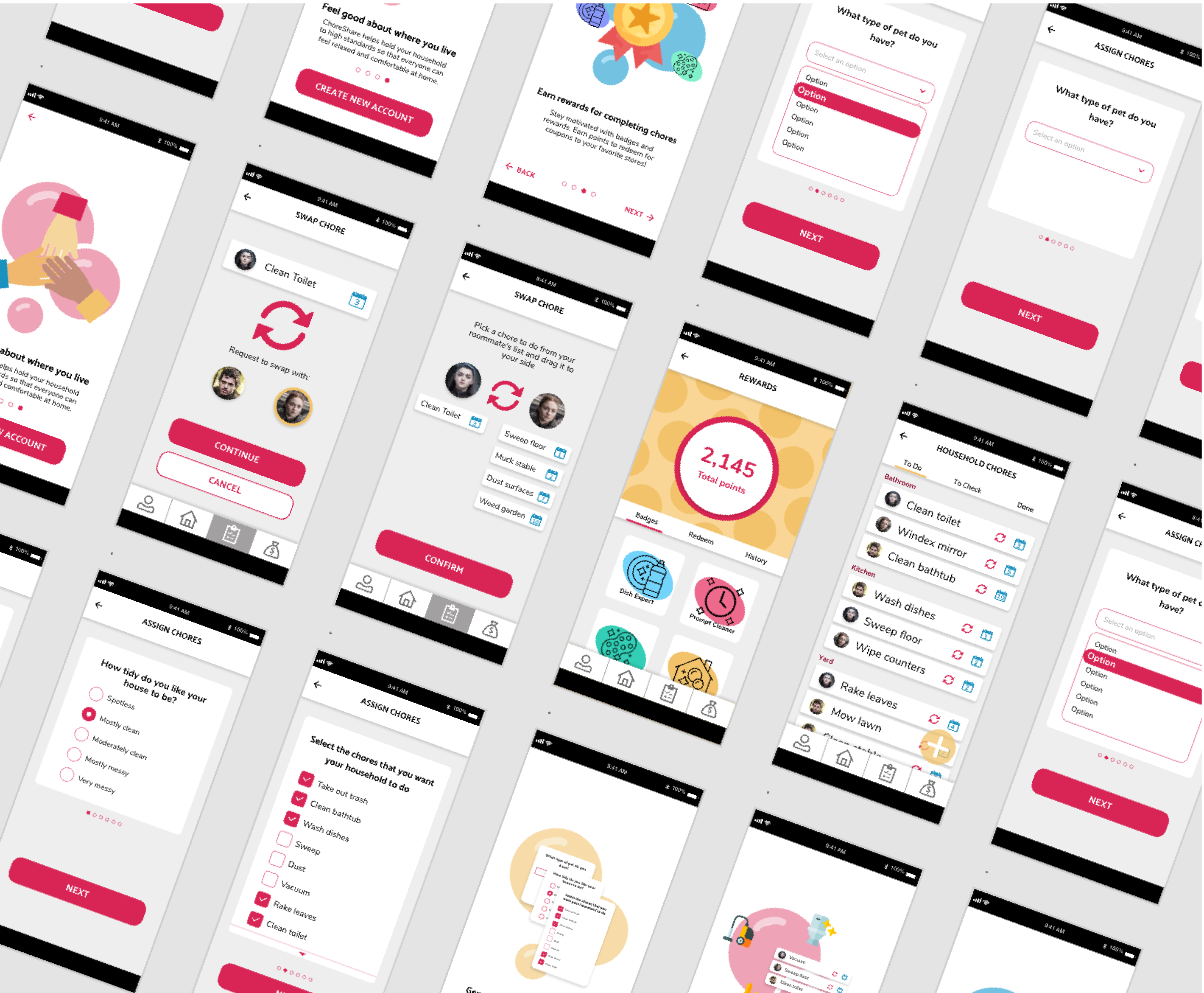 ChoreShare Mockups