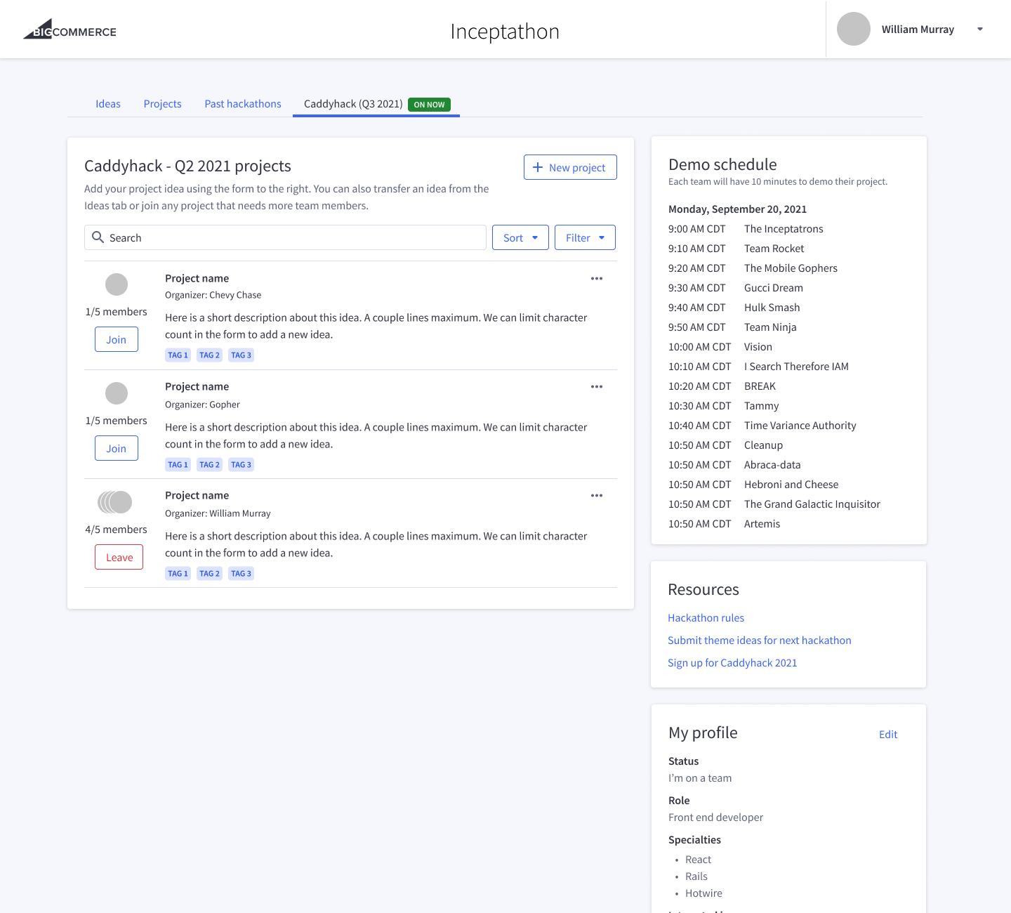 Hackathon App | Jennifer Chalupnik Portfolio